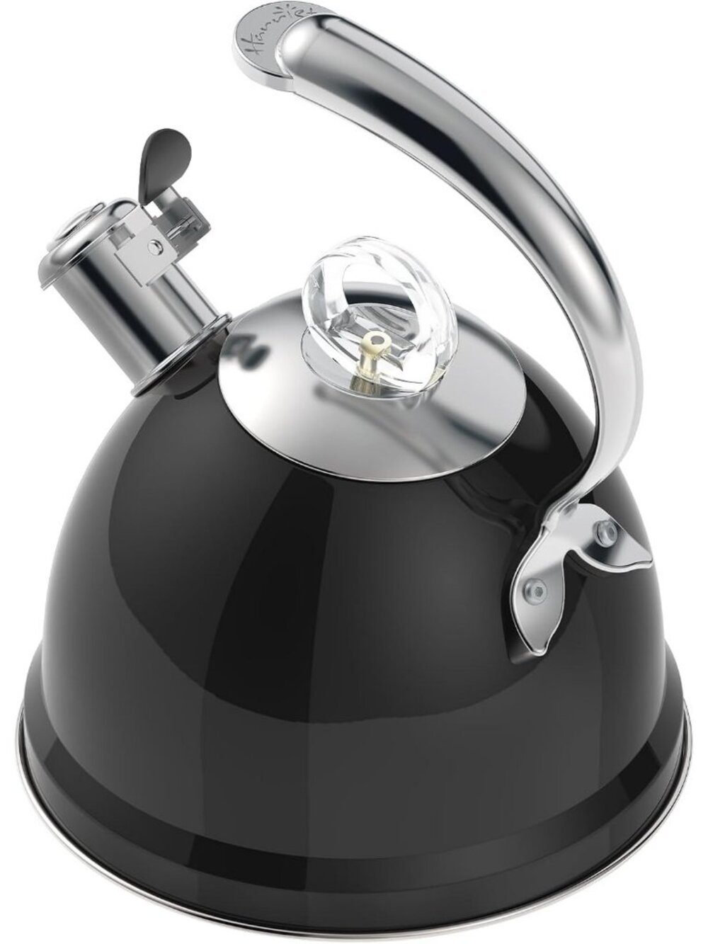 2.5 Qt Stainless Steel Whistling Tea Kettle for Gas, Electric Induction Black - Picture 1 of 7